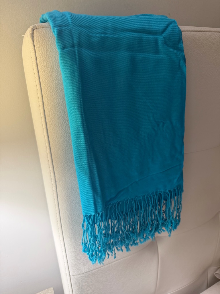 Turquoise Fringe Pashmina